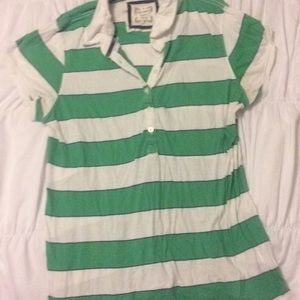 Green and white stripe Old Navy polo